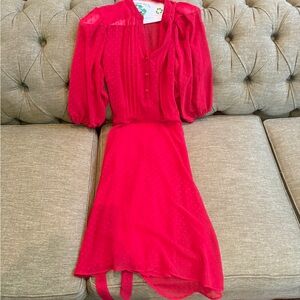 Nanette Lepore Vibrant Red Blouse